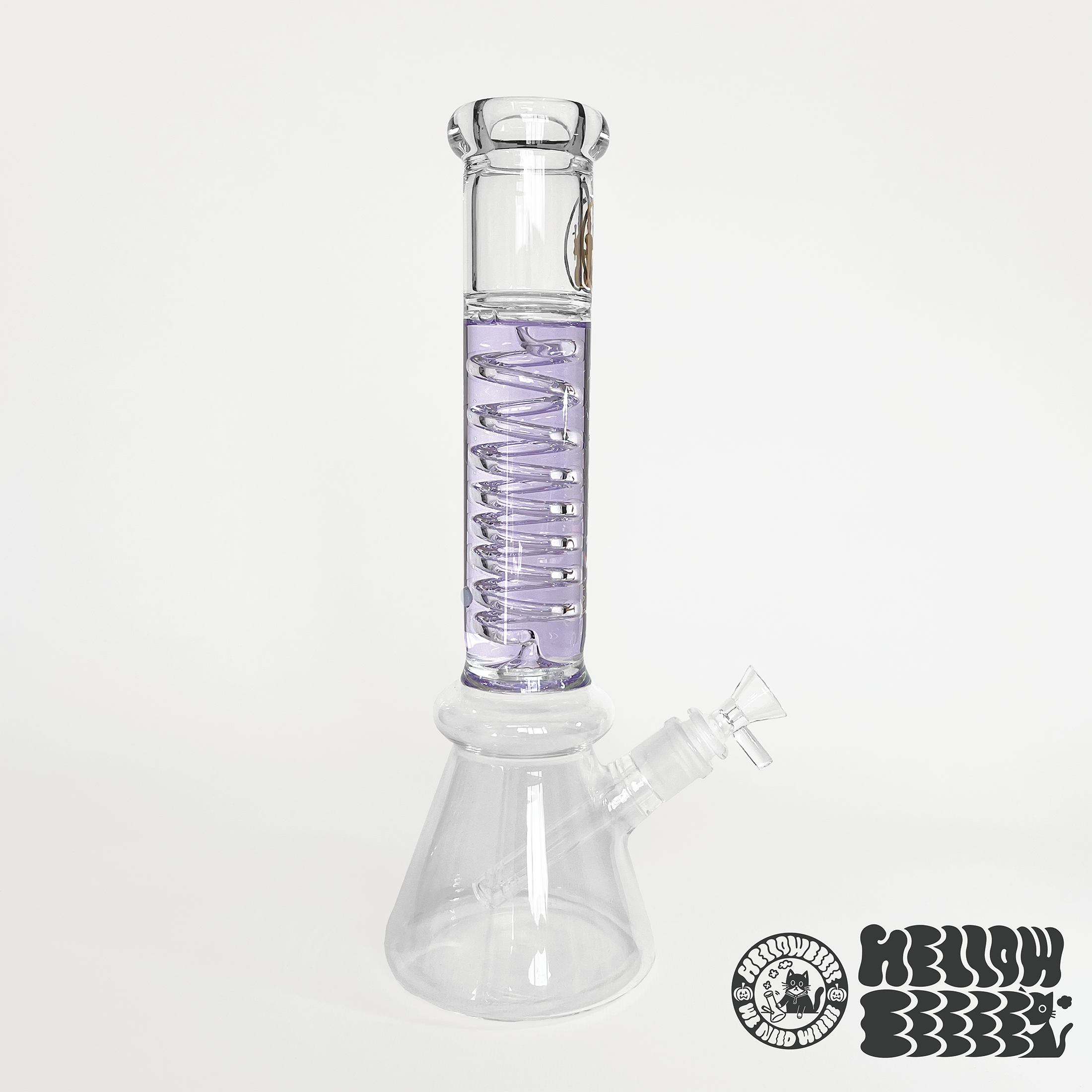 滑水道螺旋玻璃水煙壺-ME03